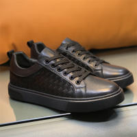 Zapatos de cuero tejidos a mano, zapatos de estilo británico para hombres - details 12