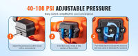 SucceBuy Bomba de diafragma de 12 V, bomba de agua de 12 V CC con presión ajustable de 40 a 100 PSI, interruptor de presión automático, puerto MNPT para RV, yate, marina, camión de alimentos, caravana - details 1