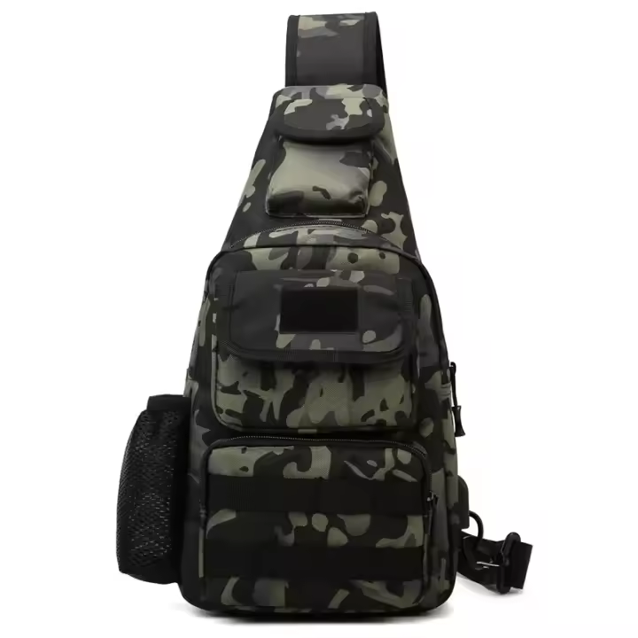 Fanny-Bolsa de pecho USB para acampada, mochila Molle, bolsas de mensajero tácticas, cinturón para caza al aire libre, bolsa de asalto, pesca y escalada - 1