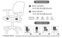 Fundas de asiento para silla de oficina, funda de LICRA para silla de ordenador, funda protectora para sillón, funda de asiento elástica para silla de oficina - details 3