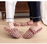 Zapatillas antideslizantes para parejas, hogar, cuatro estaciones, granulado, otoño e invierno, interior, suela de tela de fondo suave, suelo de madera silencioso - details 14