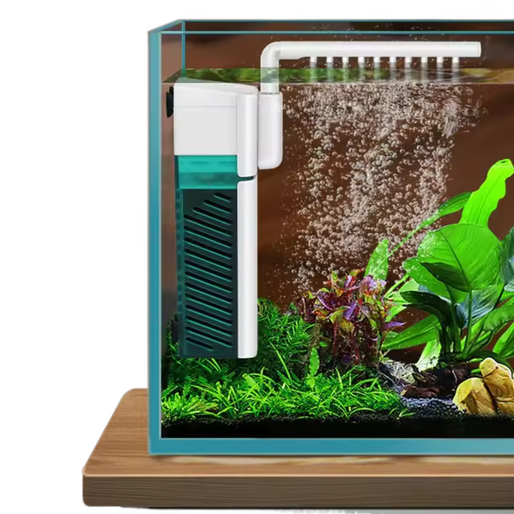 Filtro de tanque de peces ajustable, purificación de agua 3 en 1, fabricante de ondas internas montado en la pared, ventosa de plástico - 1