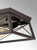 plafón industrial lámpara de araña de granja de 2 luces para cocina isla comedor dormitorio vestíbulo pasillo - details 1