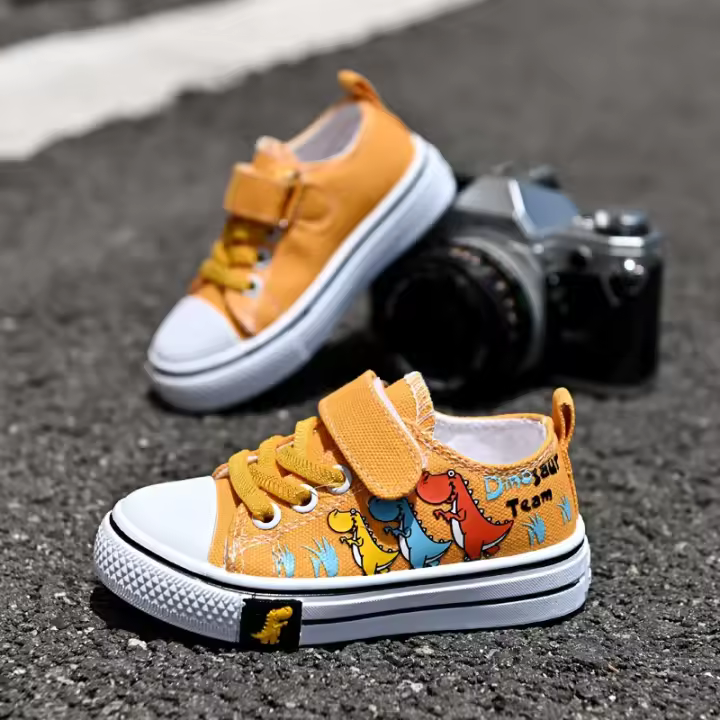 Zapatos Informales De Lona Para Niños Y Niñas, Zapatillas De Dinosaurios De Dibujos Animados, Dinosaurios, Clásicos, A La Moda, Novedad - 1