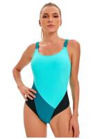 Bañador deportivo de retazos de una pieza para mujer, Monokini con Control de barriga, trajes de baño brasileños, ropa de playa - details 3