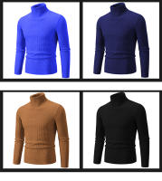 Suéter informal para hombre y mujer, jersey básico elástico de cuello alto, ajustado, cómodo, de punto, para primavera y otoño - details 7