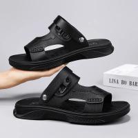Nuevas sandalias 2025 de los hombres de verano de los hombres de la plataforma exterior desgaste playa antideslizante sandalias de doble propósito papá zapatillas resistentes al desgaste - details 6