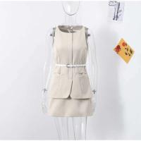Vestido Mini Casual Cucaracha de Cintura Alta con Top sin Mangas hasta la Cintura - details 0