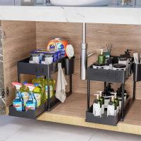 Organizador de Cocina de Acero de 2 Niveles Almacenamiento de Champú, Detergente, Especias - details 4