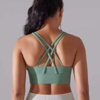Hamidou-Sujetador de Yoga con espalda cruzada para mujer, ropa interior deportiva absorbente de golpes, correas de hombro cruzadas, Top corto de Fitness, deportes a prueba de golpes - details 11
