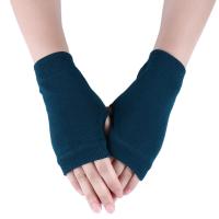 Guantes sin dedos de Color sólido para mano, muñeca, brazo, tejido de ganchillo, mitones de lana sintética, media manopla, guantes de ciclismo, guantes de medio dedo - details 10