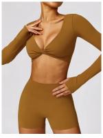 Conjunto de Yoga de 2 Piezas Traje Deportivo para Mujer Pantalones de Yoga con Manga Larga - details 25