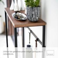 5165 Mesa consola Tower acero/madera negro 60 x 18,5 x 80,5 cm - details 5