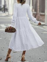 Vestido elegante de manga larga con cintura elegante de otoño e invierno para mujer - details 15