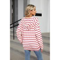 Sudadera con capucha de moda coreana para mujer, manga larga, rayas, primavera-otoño, top novedoso - details 13