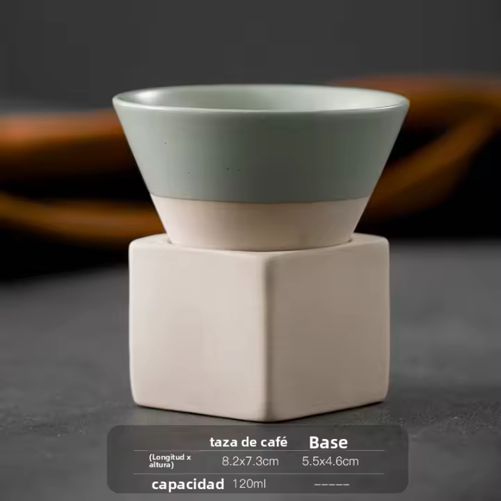 Taza de café concentrado de cerámica, taza de té esmaltada pintada a mano, creativa con base de cerámica gruesa, taza de agua personalizada. - 1