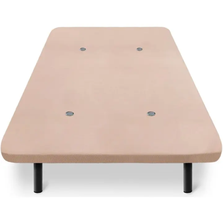 Base Tapizada 90x190 cm |   Tejido 3D en Color Beige |   Incluye Válvulas de Transpiración |   Juego de 6 Patas de 26 cm - 1