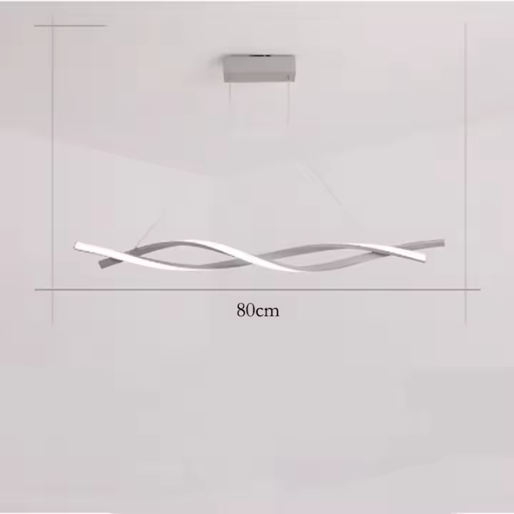 Candelabros modernos, luz colgante LED de techo, lámpara de techo nórdico de 80cm - 1