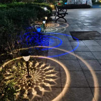 Luz de Jardín Solar RXUNS 4pc Luz de Sombras de Circulo Iluminación Solar al Aire Libre Impermeable - details 11