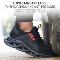 Zapatos de Seguridad para Trabajo Unisex de Talla Completa Punta de Acero Transpirable Ligero - details 4