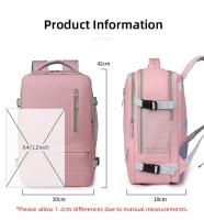 Mochila de negocios impermeable para hombre y mujer, bolsa de viaje expandible para portátil, gran capacidad, 15,6, bandolera para mujer, gran capacidad, ligera, multiusos, mochila de equipaje, viaje corto - details 2