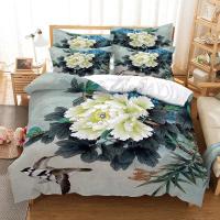 Juego de cama de flores 3d para el Día de San Valentín, funda de edredón de lujo con corazón rosa y amor, de tamaño doble - details 12