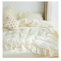 Juego de sábanas cepilladas lavadas con volantes, estilo princesa, hada dulce, 4 piezas - details 7