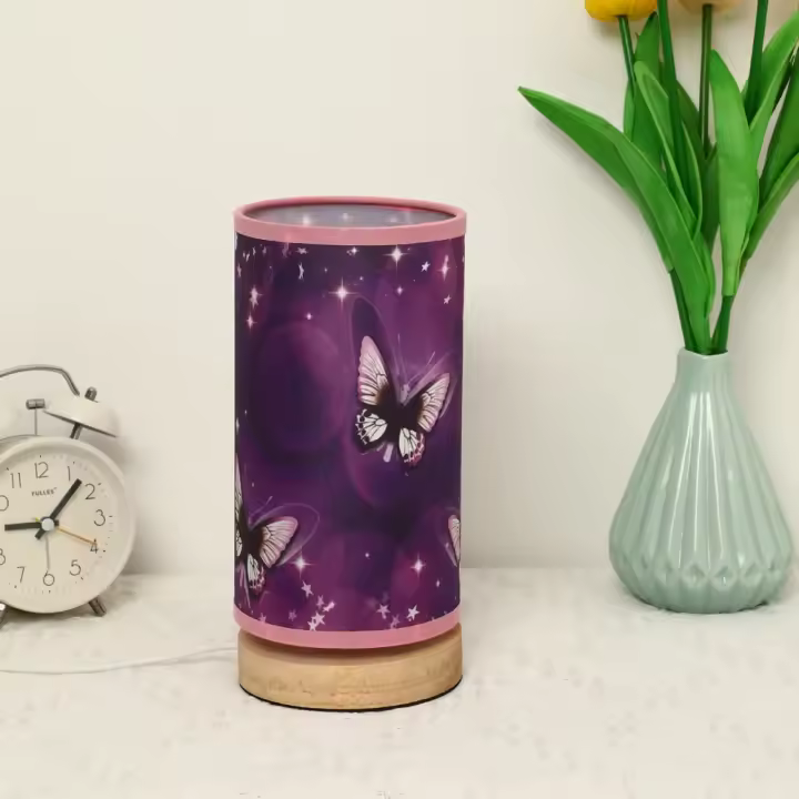 Lámpara de mesa pequeña Mesita de noche LED cálida Mariposa Luz nocturna creativa - 1