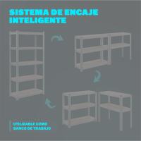 2X Estanterías Almacenaje Metálicas Cargas Pesadas 1750Kg 180x90x40cm Más Altas Rojas - details 23