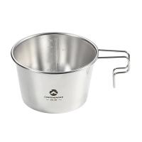 Tazón Shera de acero inoxidable para acampar al aire libre y cocinar en campingtaza de 500ml de diseño delgado - details 0