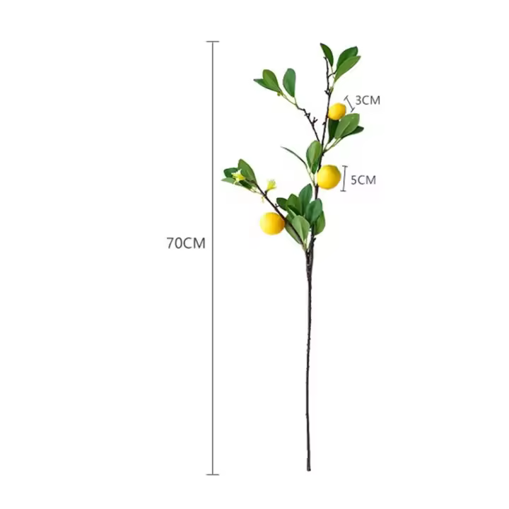 Restaurante de estilo europeo, hoteles, accesorios de fotografía, decoración del hogar, plantas verdes, flores artificiales, rama de limón, fruta de limón - 1
