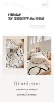 Juego de ropa de cama de algodón de alta calidad, funda de edredón individual, doble, tamaño Queen, juego de ropa de cama con estampado - details 8