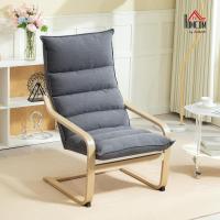 Silla de Butaca Moderna para Salón Alto Resalto, Brazo de Apoyo, Patas de Madera - details 1