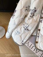Chaqueta de Cuero Acolchada Vintage Ral Cuello Redondo, Un Suelto, Manga Larga, Abrigo de Moda para Mujeres - details 11