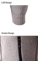Chaqueta de suéter para hombre con forro de punto, cárdigan con capucha de otoño e invierno, chaqueta de suéter informal, ropa para hombre - details 11