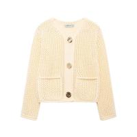 TRAF Pantalones de Punto para Mujer Otoño-Invierno Suéter Casual con Botones Largos - details 7