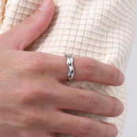 Anillos Mobius simples para hombres y niños, anillo de dedo para parejas, sencillo de acero inoxidable, regalos de joyería vintage punk - details 2