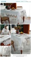 Rectángulo bordado de terciopelo de oro blanco, lujosa funda para mesa de comedor, mantel, corte, ENCE, TV, tocador, juego Antip - details 2