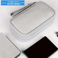 Bolsas de almacenamiento de nailon, organizador de viaje impermeable de doble capa para auriculares, cargador de ratón, Cable, discos duros, accesorios electrónicos - details 8