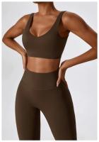 Traje de Yoga Deslizante para Mujer Entrenamiento de Baile Secado Rápido Fitness y Ocio Conjunto de Deporte de Dos Piezas Chaleco+Pantalones - details 4