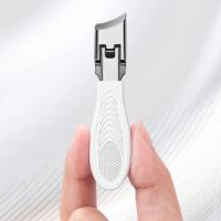 Herramienta de cuidado de manicura y pedicura, cortaúñas inclinado antideslizante de acero inoxidable, tijeras para uñas diagonales de gran apertura - details 1