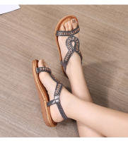 Sandalia Plana Mujer 2025 Punta Redonda con Cristales - Diseño Transpirable Boho Chic, Zapatos de Verano Cómodos para Playa, Fiesta y Diario, Moda Primavera-Verano - details 16