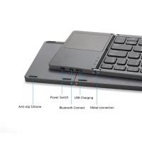 Miniteclado inalámbrico de tres pliegues, teclado portátil Universal con Bluetooth, ratón táctil para IOS, Android, Windows, blanco - details 5