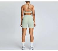 Monos de Yoga sin Costuras Ouwu Shorts Deportivos de Cintura Alta para Mujeres - details 9