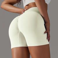 Crossover mujeres deporte gimnasio entrenamiento correr cintura alta Yoga Push Up cadera sin costuras Fiess Shorts - details 28