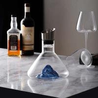 Botella de whisky y iceberg dorado de 1,5 litros, tarro de vidrio hecho a mano sin plomo, dispensador de vino espesado, accesorios de bar - details 11