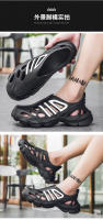 Agujero zapatos de los hombres de la bolsa de la cabeza de suela gruesa casual transpirable vadeando playa sandalias de suela suave desgaste primavera y verano antideslizante zapatos de lluvia - details 7