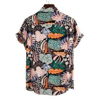Camisa ajustada de manga corta para hombre, ropa informal con estampado grande, novedad de verano, 2021 - details 31