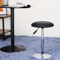 Trabajo Redondo Cuero sintético barbero Rotación Altura Ajustable Acuado para Oficina en casa Hotel Salón Sala Consulta Negro - details 1
