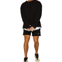 Traje de entrenamiento deportivo para hombre, sudadera con capucha, pantalones cortos para correr, camisa de manga larga - details 11